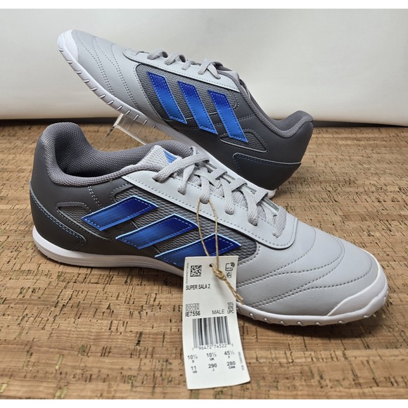 ADIDAS Shoes Mens 11 SUPER SALA 2 INDOOR SOCCER FUTSAL Gray Sneakers - Picture 4 of 9